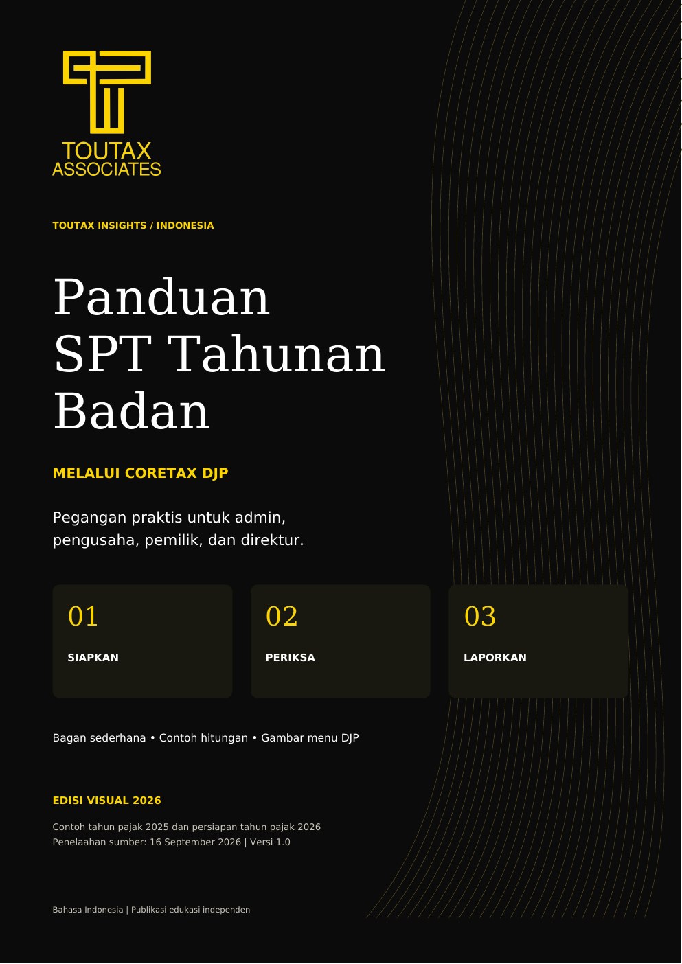 Sampul Panduan SPT Tahunan Badan melalui Coretax DJP