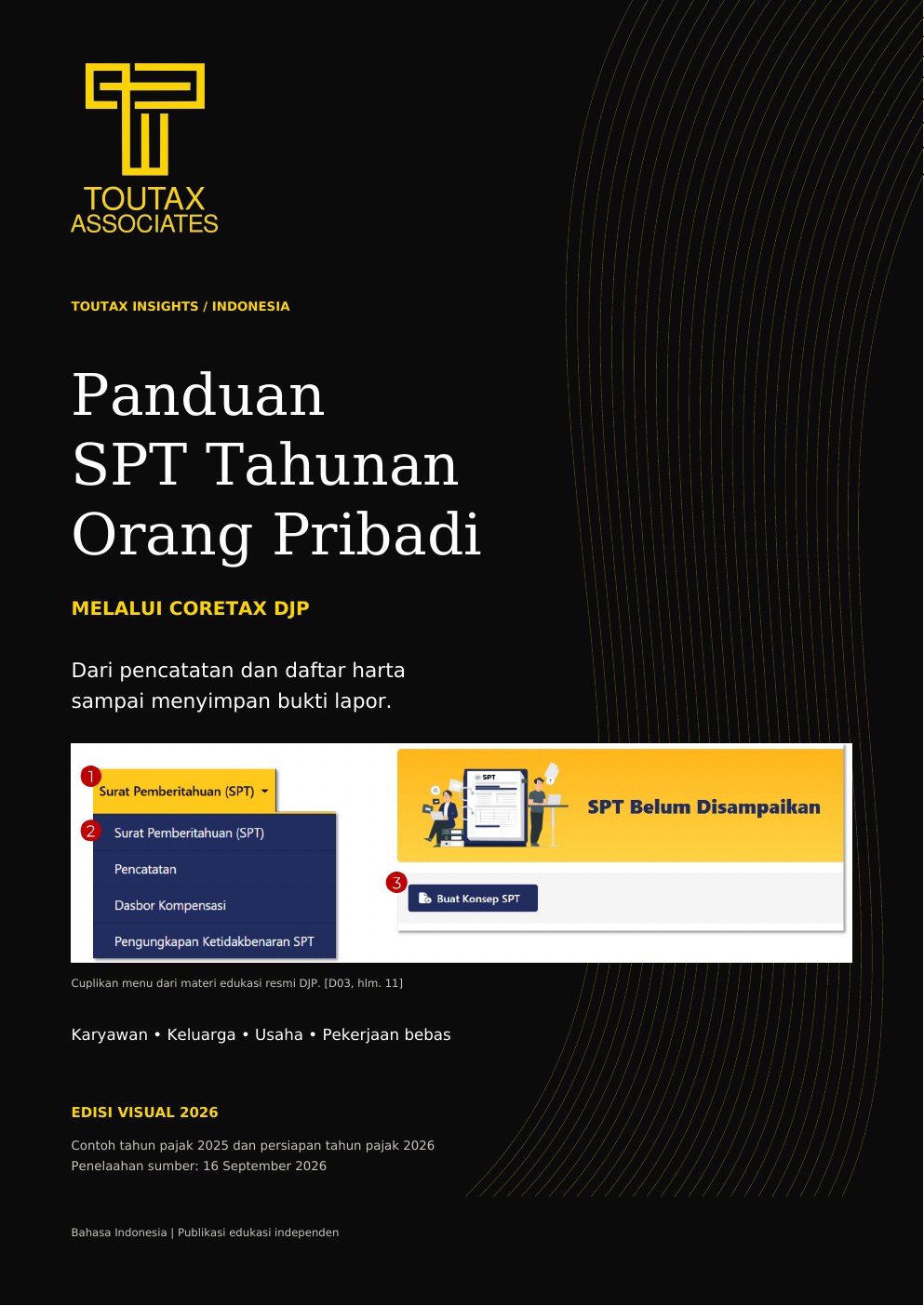 Sampul Panduan SPT Tahunan Orang Pribadi melalui Coretax DJP